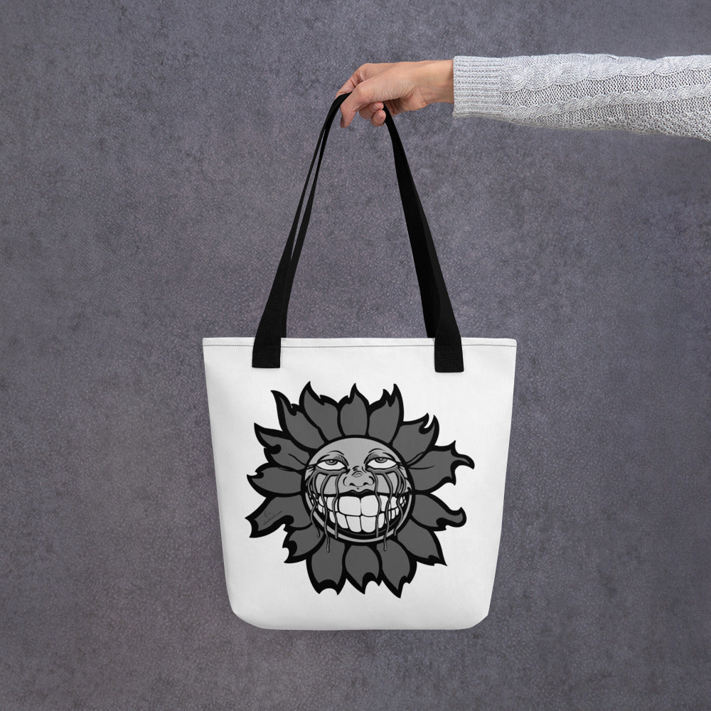 "Sunflower" Black & White Tote bag