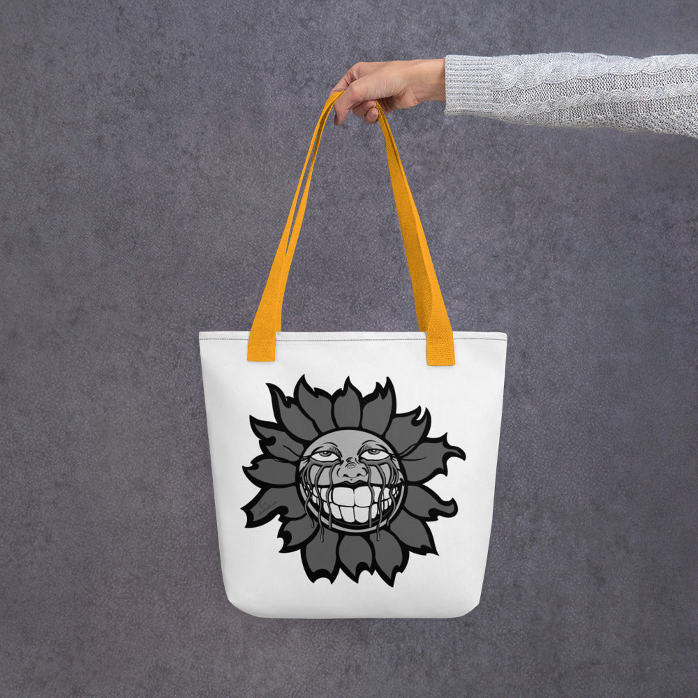 "Sunflower" Black & White Tote bag