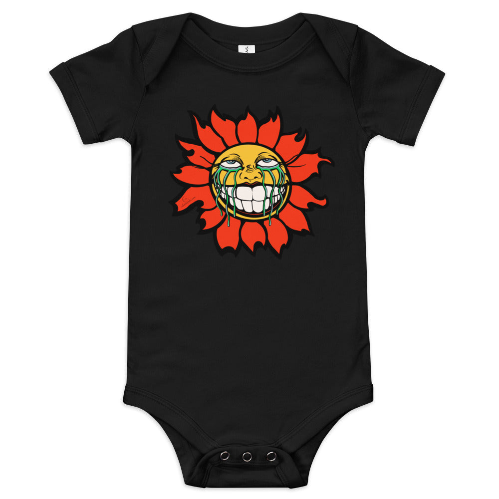 "Sunflower" Orange Baby short sleeve one piece