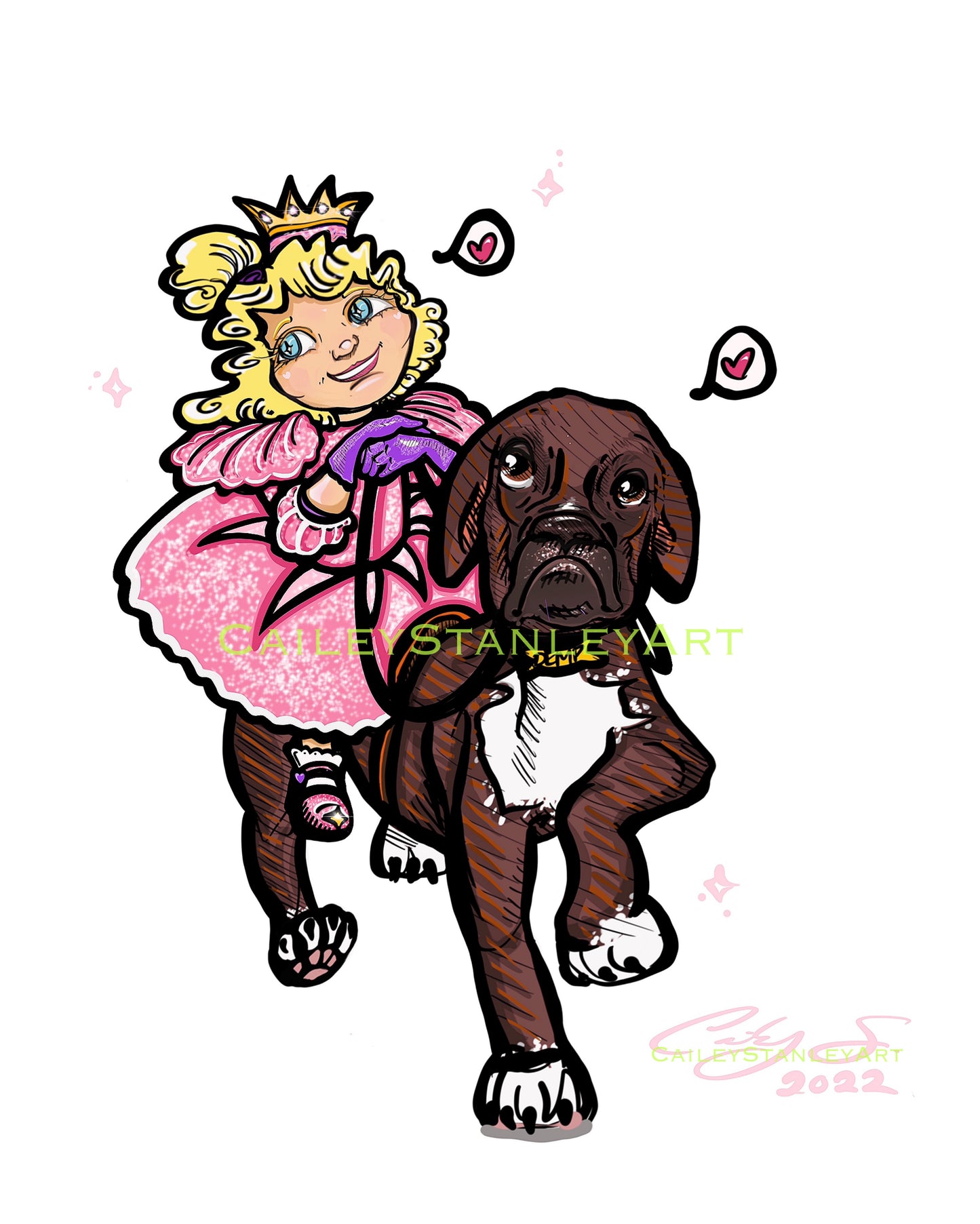 Portrait of Princess and Noble Steed