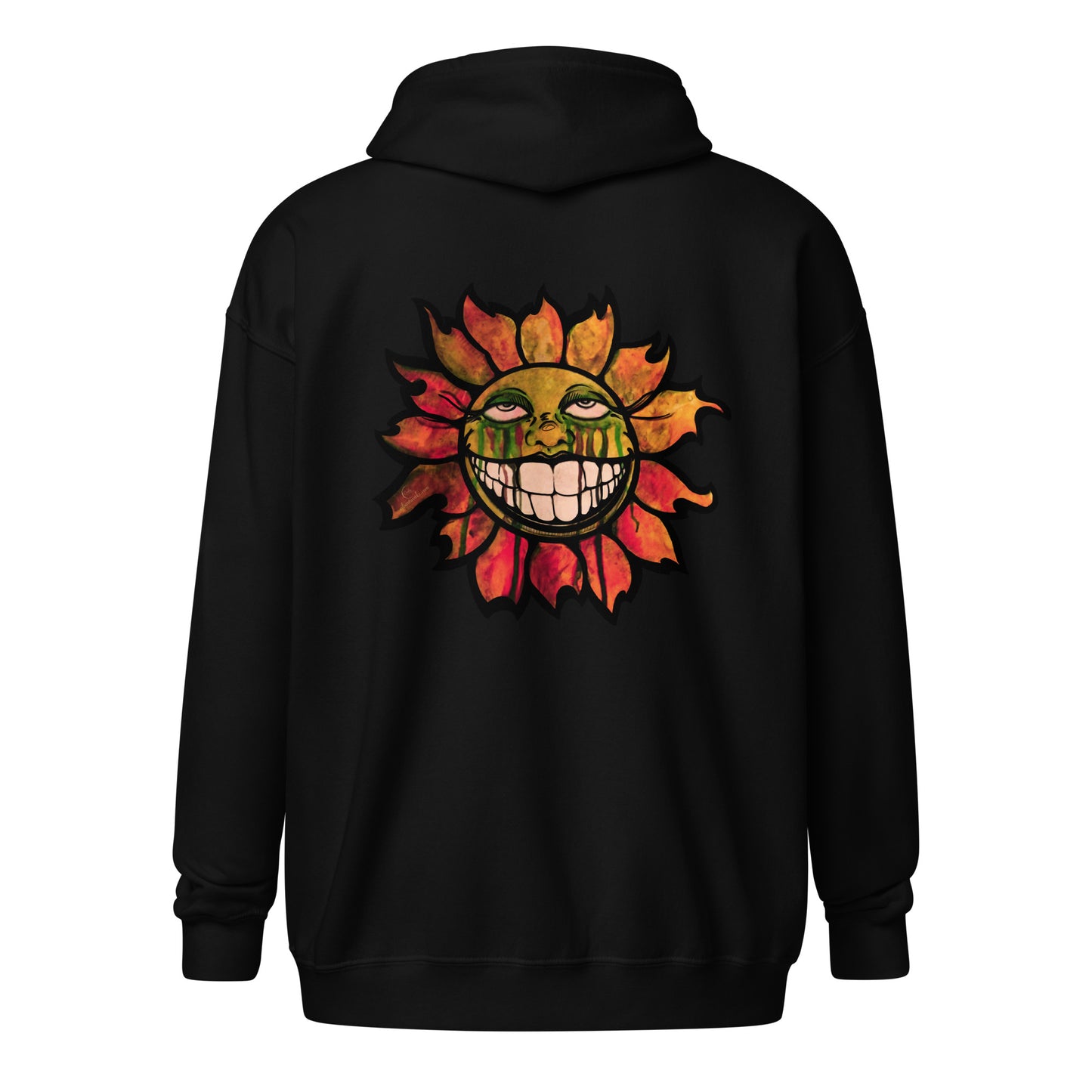 "Sunflower" Watercolor Unisex heavy blend zip hoodie