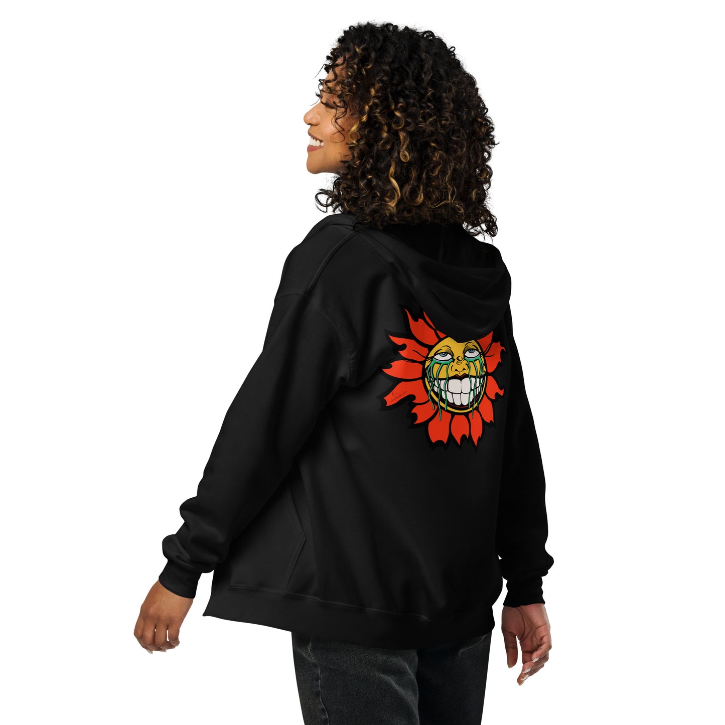 "Sunflower" Orange Unisex heavy blend zip hoodie