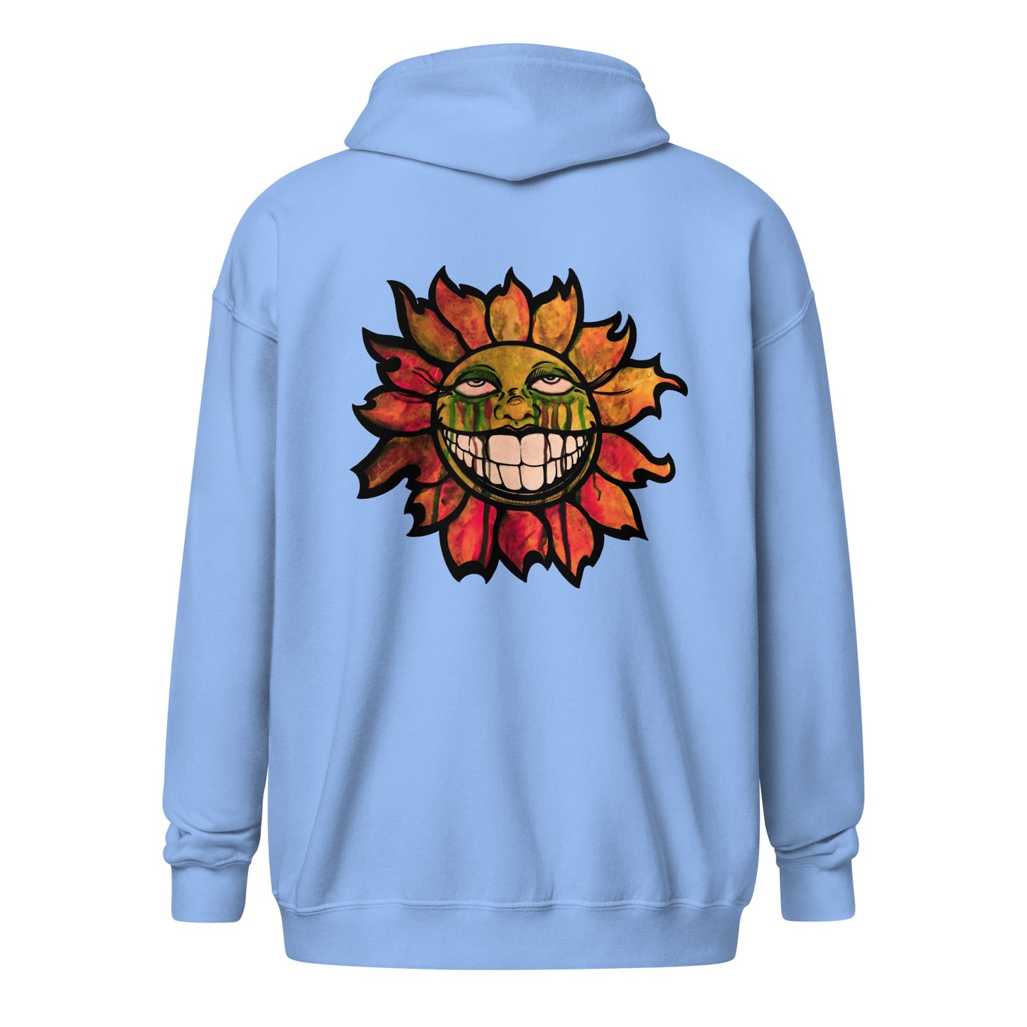 "Sunflower" Watercolor Unisex heavy blend zip hoodie