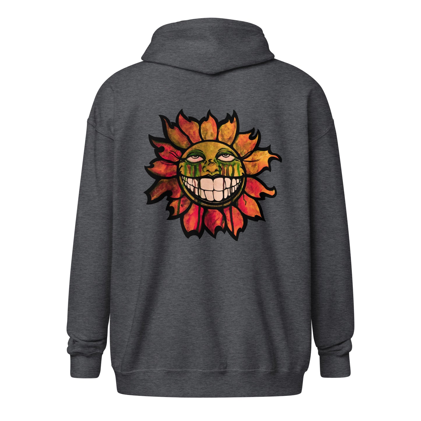 "Sunflower" Watercolor Unisex heavy blend zip hoodie