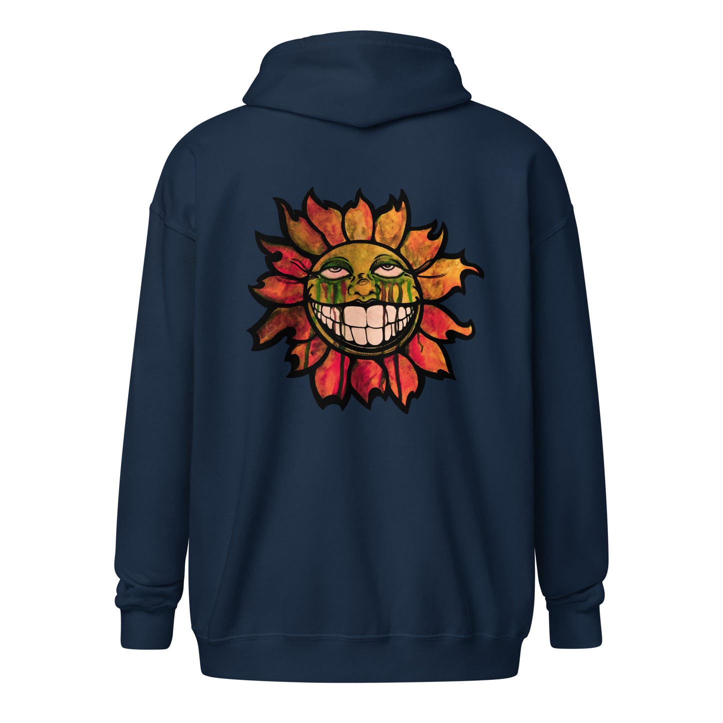 "Sunflower" Watercolor Unisex heavy blend zip hoodie