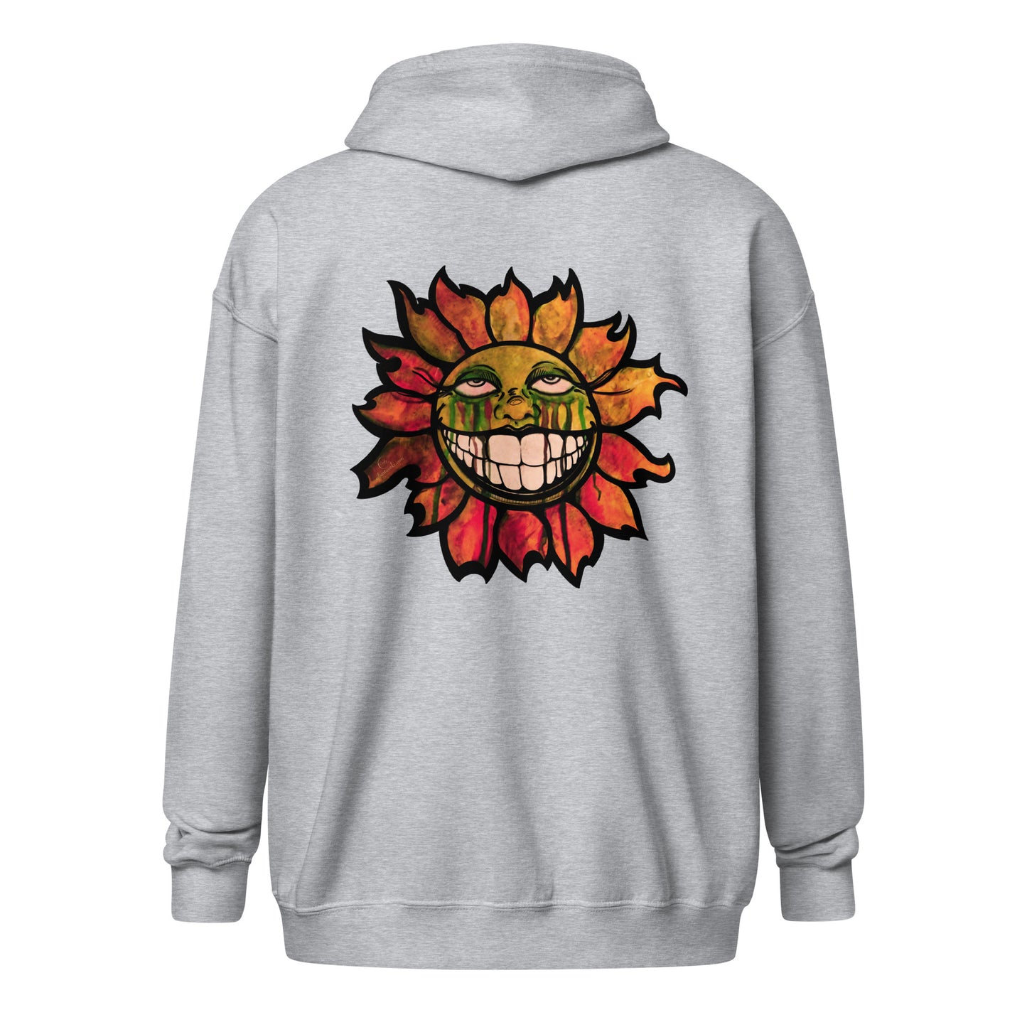 "Sunflower" Watercolor Unisex heavy blend zip hoodie