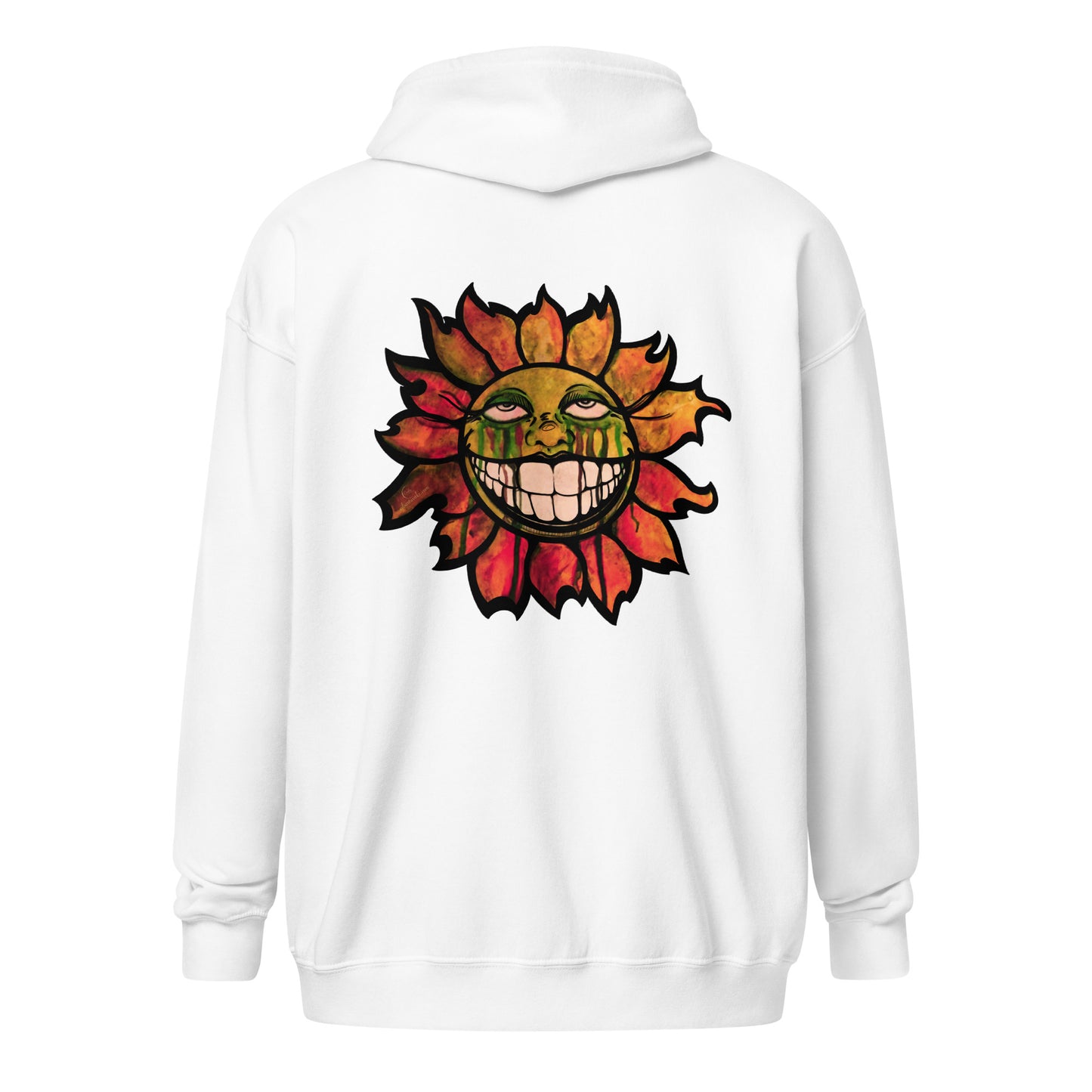 "Sunflower" Watercolor Unisex heavy blend zip hoodie